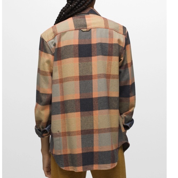 Prana Women’s Golden Canyon Flannel Button Up Sage F23 XSmall - Picture 3 of 8